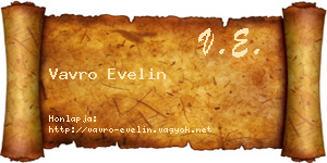 Vavro Evelin névjegykártya